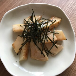 たけのこのソテー刻み海苔がけ